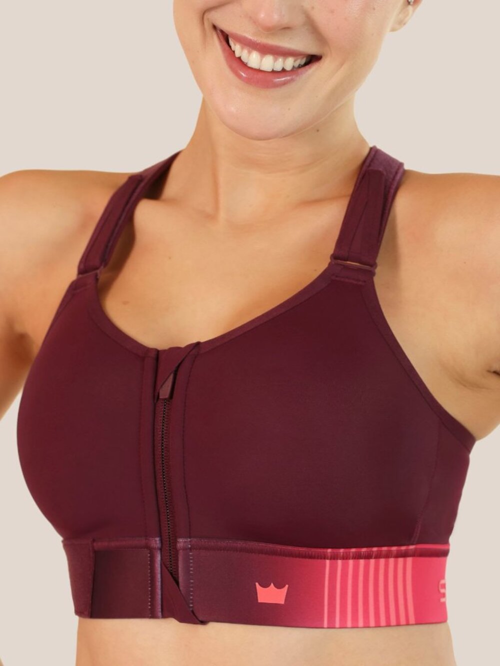 Shefit Flex Sports Bra - "Bold Bordeaux" in Luxe (L)